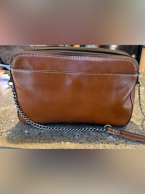 Patricia Nash Chamberry leather crossbody purse tan